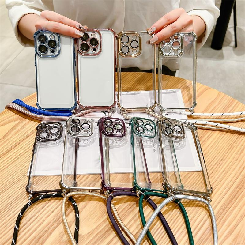 Luxury Shockproof Phone Case For Huawei Nova 13i 12s 12i 12 Lite 13 Y72s Y91 Y71 Y70 Y63 Crossbody Lanyard Strap Rope Bumper