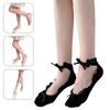 Women Crisscross Ribbon Bandages Low Cut Antislip Cotton Socks Japanese Style Dancing Party Solid Invisible Short Socks
