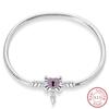 Real 925 Sterling Silver 17-20CM Butterfly Pet Ocean Starry Sky Original Bracelet Fit for Wedding Fine Jewelry DIY Making