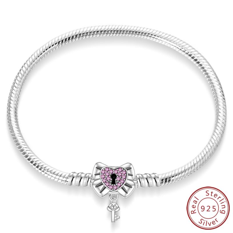 Real 925 Sterling Silver 17-20CM Butterfly Pet Ocean Starry Sky Original Bracelet Fit for Wedding Fine Jewelry DIY Making