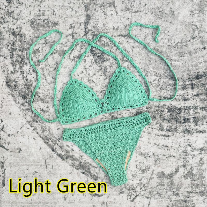 Handmade Crochet Bikini with Cross Shoulder Straps
