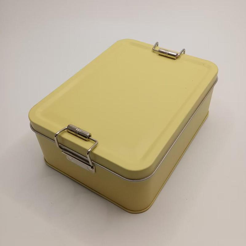 Scatola in banda stagnata per conservare prodotti da forno Chiusura sicura Guarnizione ermetica Contenitore per alimenti per conservare Biscotti Torte Dolci