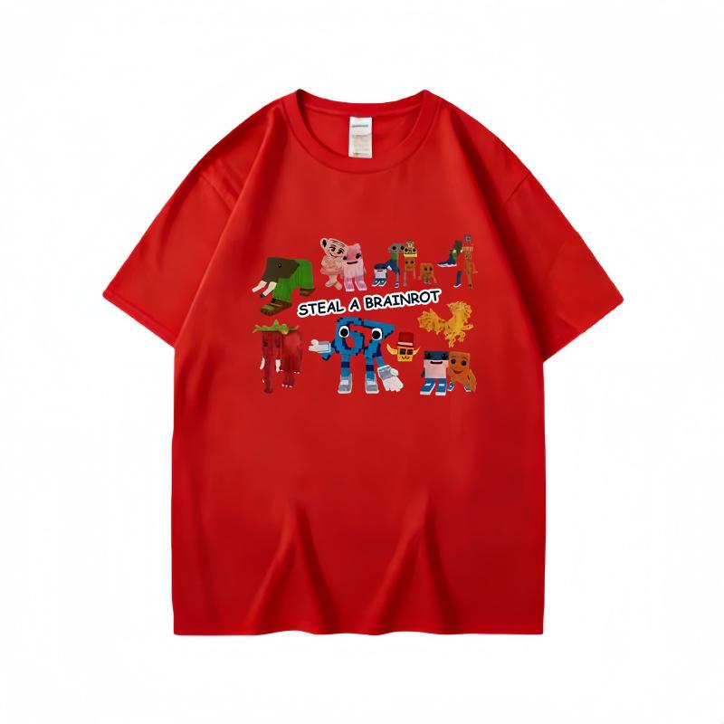 2026 Boys Summer Trend Cotton Nonsense Tee - European & American Style 130 cm