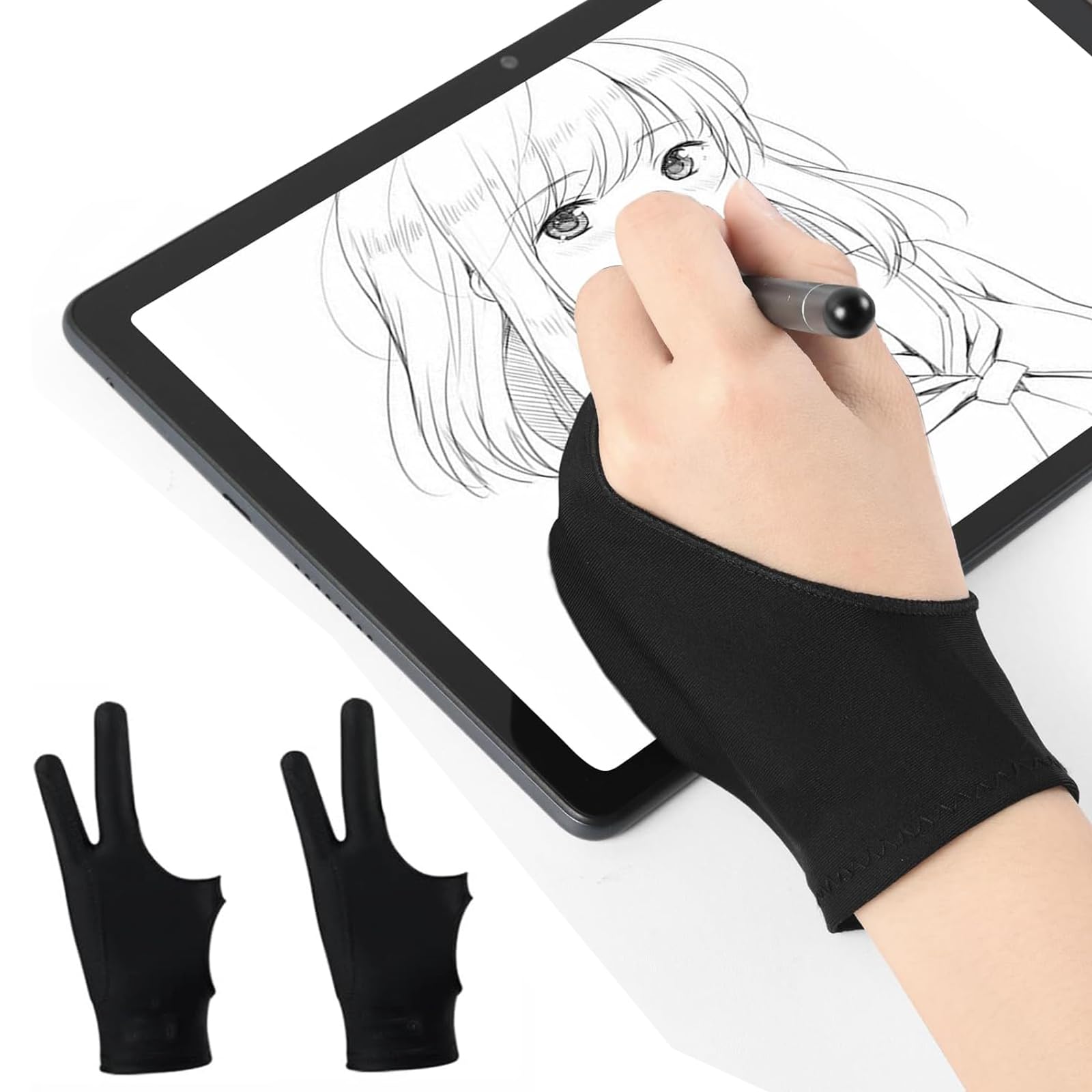 

Графический планшет 8 x Без пальцев Предотвращает пятна Пот Ручка Жидкость Сверхлегкий [KVKIE] Перчатки, Перчатки с двумя пальцами, 2 штуки, Перчатки, 20,5 см,