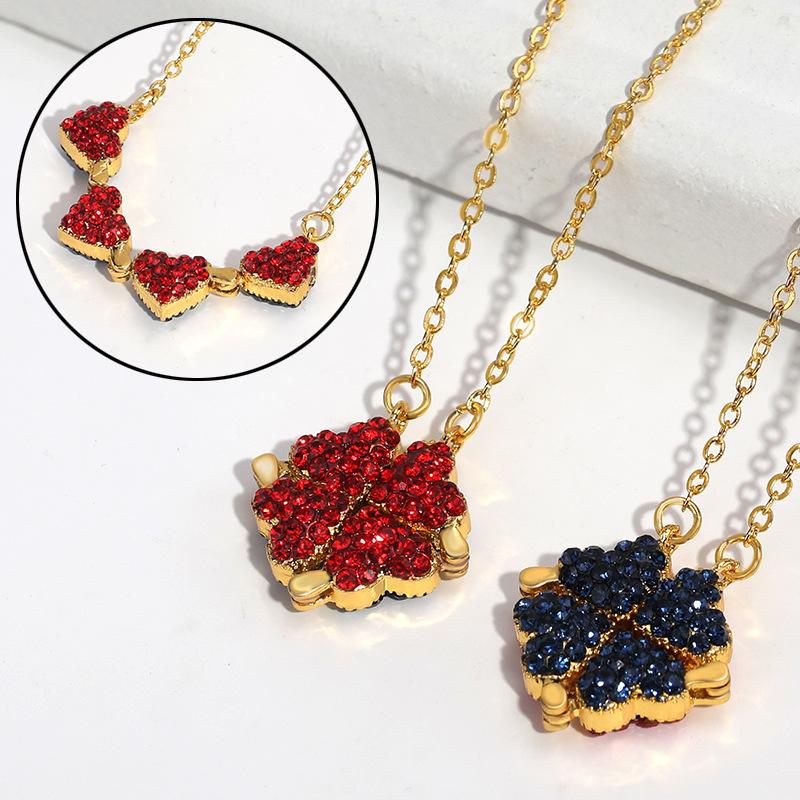 Four Leaf Fashionforward Clover Necklace For Women In Premium Gold And Silver Finishes