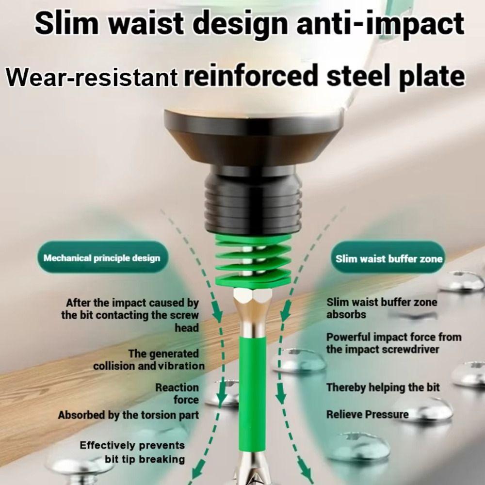 With Spring Anti-Slip Phillips Bit Magnetic 65/90/110mm Impact-resistant Screwdriver Bits High Hardness 1/4'' Hex Shank