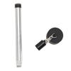 Pool Cue Chalk Holder with Spikes and Cover Metal Chalk Pen for Billiard Stick Tip Repair Circular