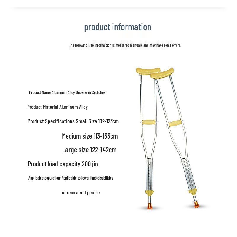Anti-Slip Crutches for Seniors, Young People, or Recovery: Walking, Double Crutches, Sticks, and Walkers.