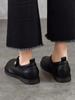 Johnature Retro Versatile Loafers Round Toe Genuine Leather Women's Low Heel Shoes