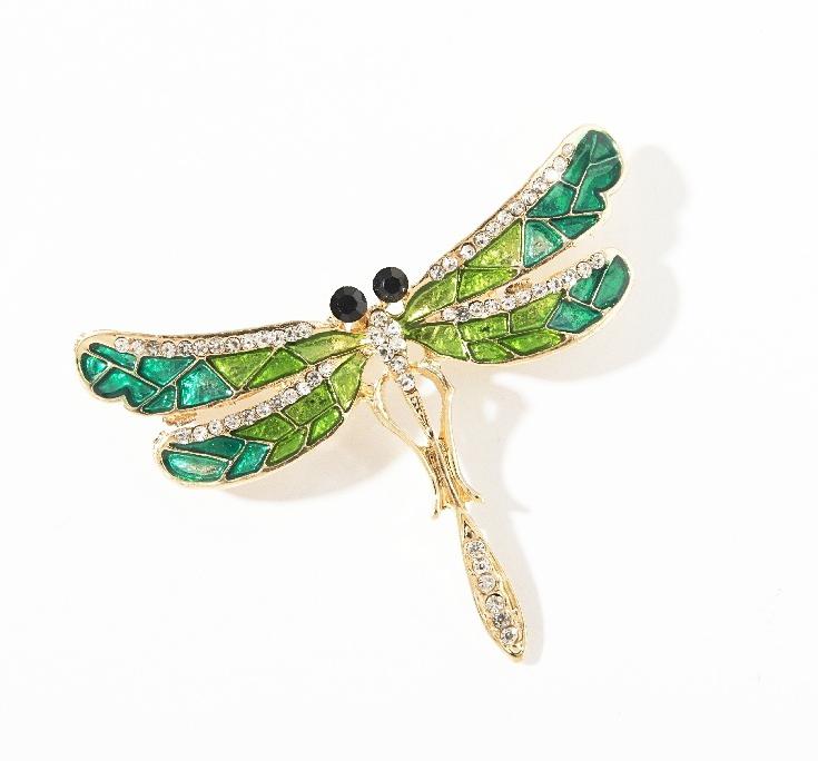 Fashionable Personality Dragonfly Brooch High-grade Alloy Dripping Oil Insects Chic European And American Delicate Brooch