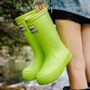 New fashion high tube thick-soled rain boots women's outer wear bundle non-slip water shoes warm rain shoes waterproof glue shoes fashion