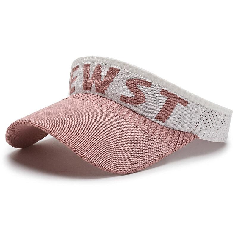 Women's Summer Empty Top Hat Knitted Hat Outdoor Sports Cap Sunshade Sunscreen Spring Summer Peak Cap Sun Visor Hats
