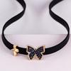 Beautifully Butterfly Designed Choker Necklace For Women In Black With Chain Adjustable