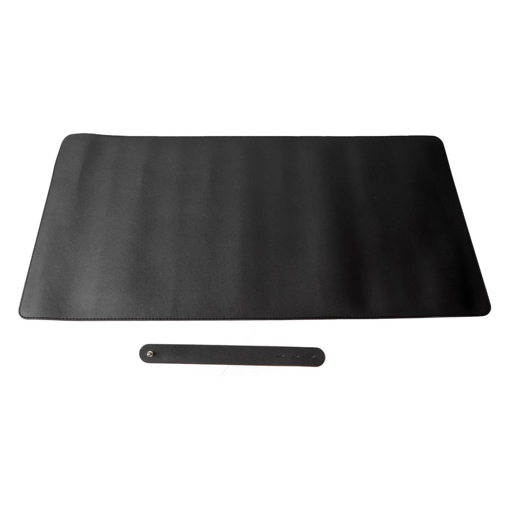 Black Mouse Pad Double Sided Waterproof Smoothly Leather Mouse Pad 31x16in Large Mouse Pad for