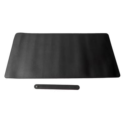 Black Mouse Pad Double Sided Waterproof Smoothly Leather Mouse Pad 31x16in Large Mouse Pad for