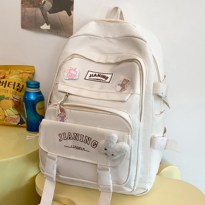 Primary School Girl Junior High School Student Burgundy Backpack High School Student College Student Backpack