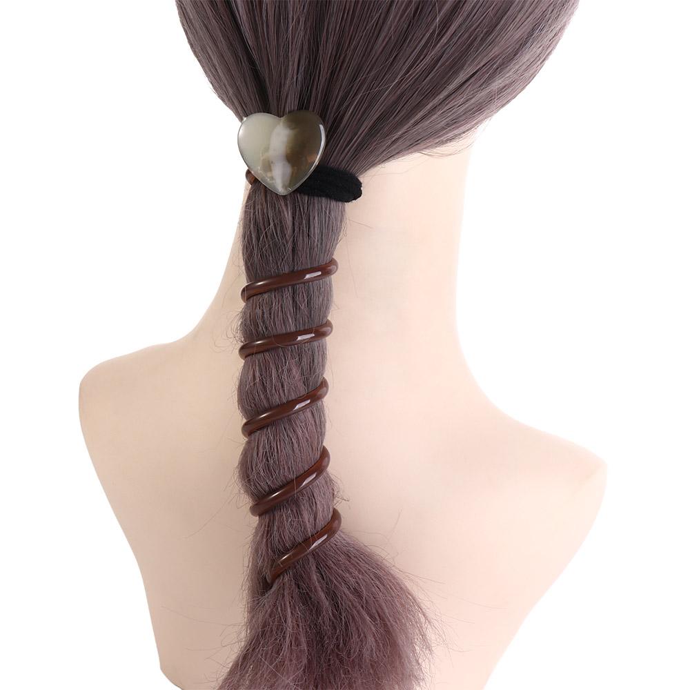 Straight Telephone Wire Hair Rope Love Heart Braid Hair Tie Creative Telephone Line Headband  Daily