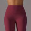 Women's Casual, Sexy And Comfortable Color Tight High-waist Elastic Sports Fitness Nine-point Yoga Pants