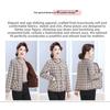 Fashion mother's versatile short Xiaoxiangfeng jacket middle-aged women's clothing autumn and winter clothing new velvet top cardigan
