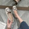 French Beautiful Single Shoes Women's 2025 Autumn New Models with Skirts Thick Heels Square Head Temperament Versatile National Style Medium Heel Lady