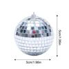 Mini Disco Ball KTV Bar Reflective Glass Ball Stage Rotating Silver Mirror Disco Balls Hanging Ornament Wedding Party Home Decor