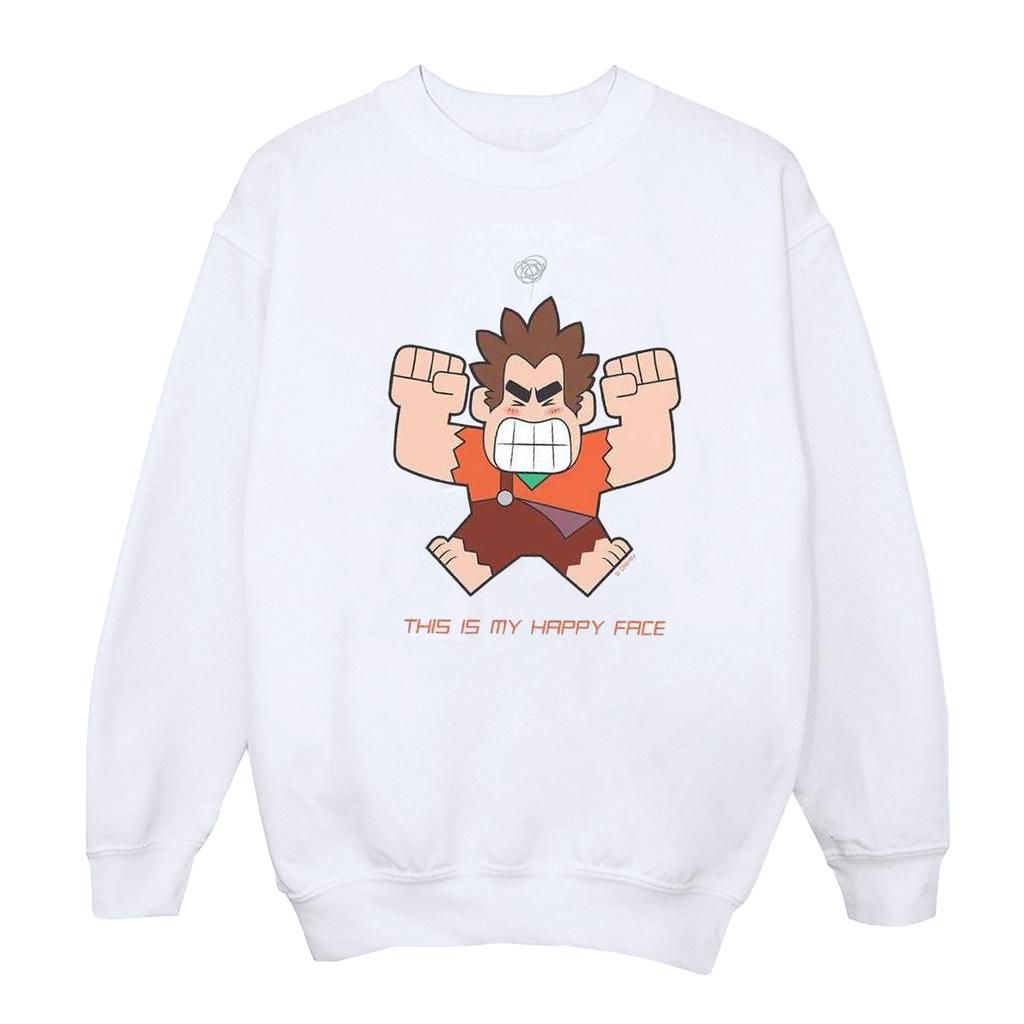 Disney Womens/Ladies Wreck It Ralph Happy Face Sweatshirt