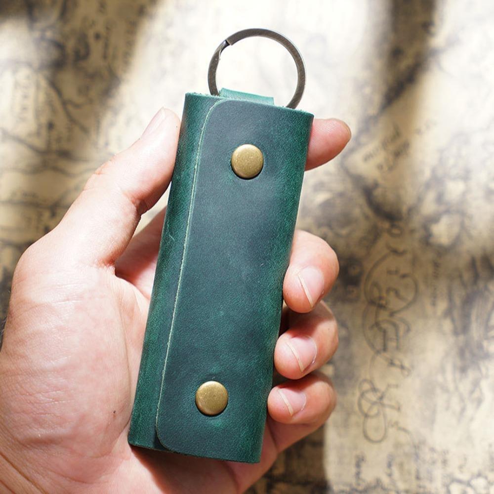 Mini-Schlüsselanhänger aus echtem Leder Luxus-Taschen-Schlüsselanhänger-Etui Herren Auto-Schlüsseltasche Auto-Zubehör