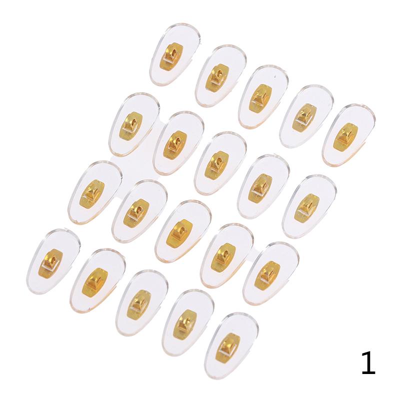 

Hot Sale 10Pairs Silicone Screw On Nose Pads Brace Support For Glasses Sunglasses Support Nose Pad Eyewear Accessories
