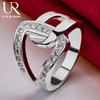 925 Sterling Silver AAA Zircon Ring Fashion Wedding Jewelry