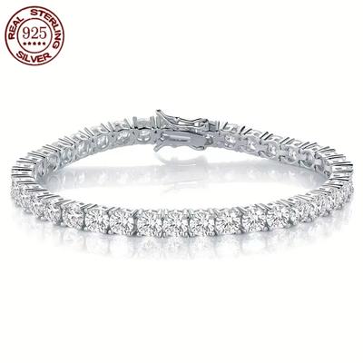 The Classic 925 Silver Plated Gold Zircon Advanced Sense Tennis Bracelet Fashion Personality Exquisite Jewelry Party Gifts