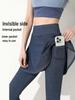 High Waist Two-Piece Yoga Pants - Spring/Summer Tummy Control, Pocketed, Cropped Denim, Plus Size