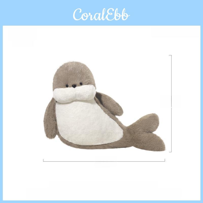 Seal Plush Toy With Long Pile Soft Stuffed Animal Pillow For Kids Gift