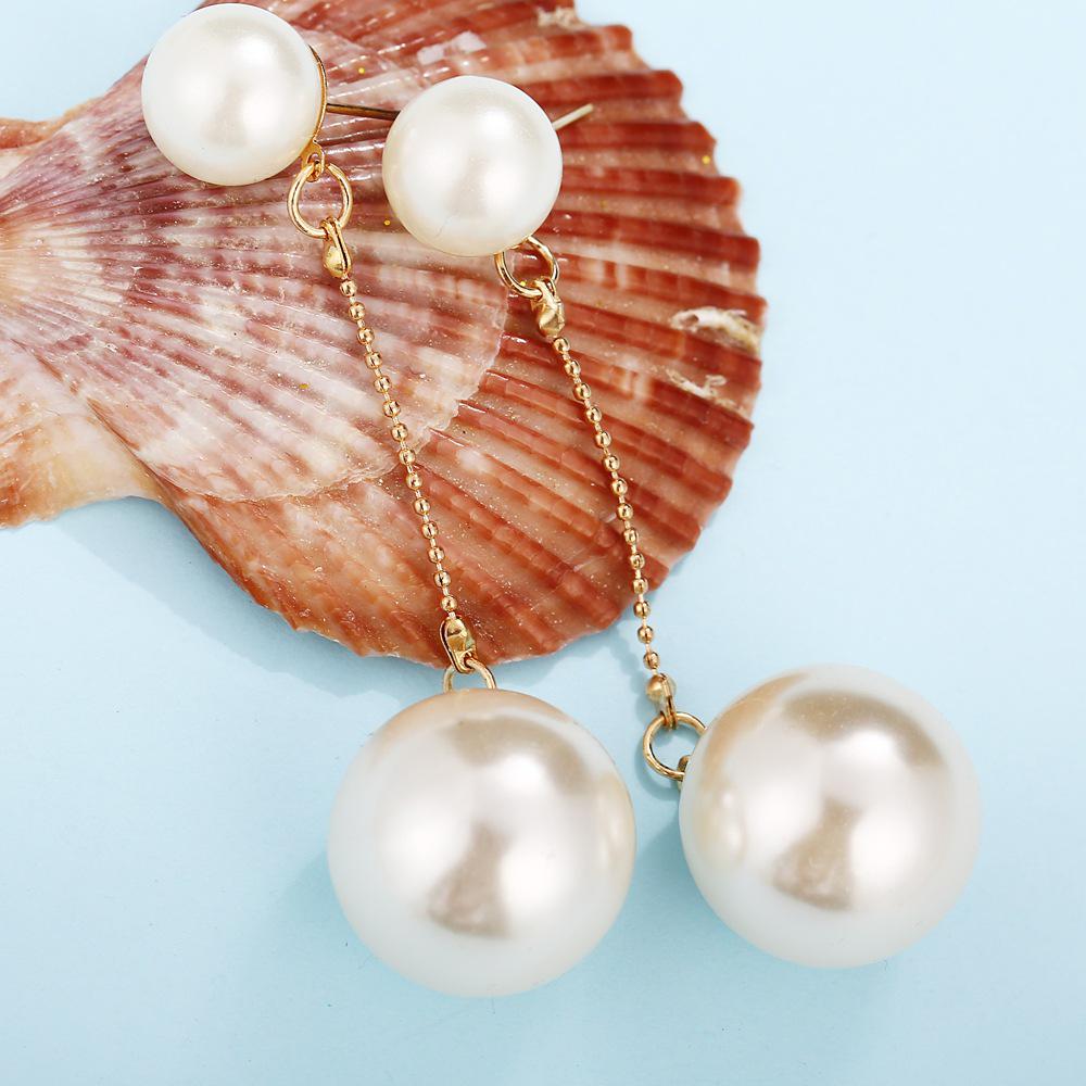 Boucles d'oreilles pendantes simples à perle unique vintage pour femme Boucles d'oreilles élégantes