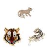 Vintage Tiger Brooch Alloy Animal Design Gift For Men Women