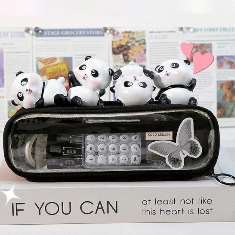 

Solid Color Creative Pencil Case Canvas Canvas Stationery Box Trendy Pencil Box