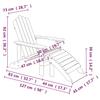 Vidaxl Adirondack Chair With Footrest And Table, HDPE, Anthracite