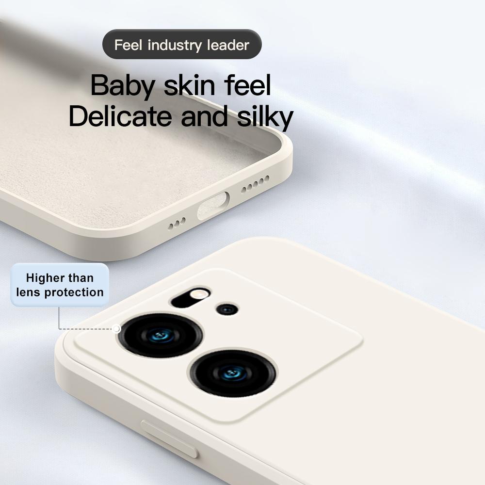 For Xiaomi 13T 13 T Pro Case Square Liquid Silicone Phone Cases For Xiaomi Mi 13T 13 T Mi13 Mi13T Xiaomi13T Pro Soft Back Cover