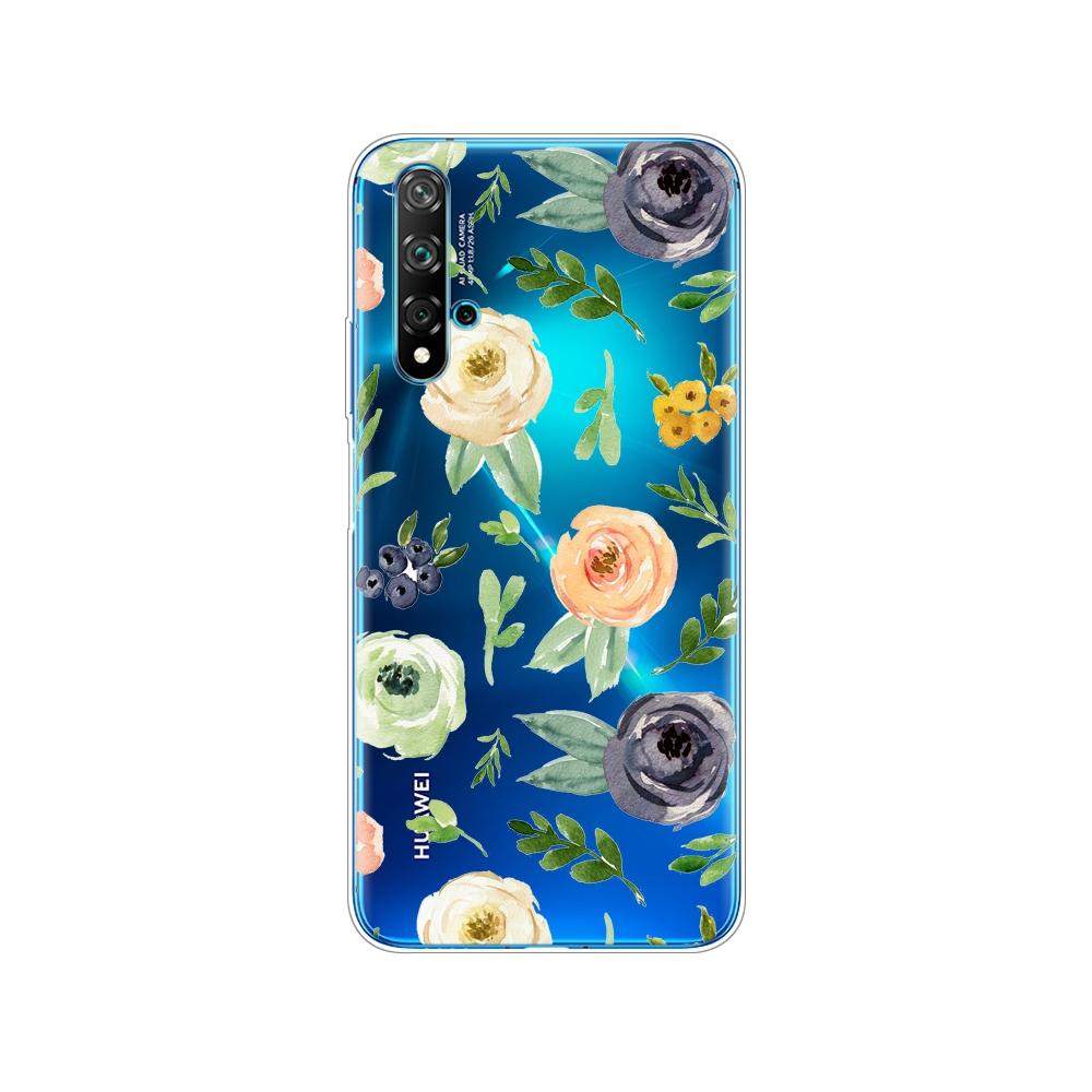 Dla Huawei Nova 5T Case miękka TPU tylna silikonowa obudowa telefonu dla Nova5T 5 T YAL-L21 6.26 ''fundas coque zderzak