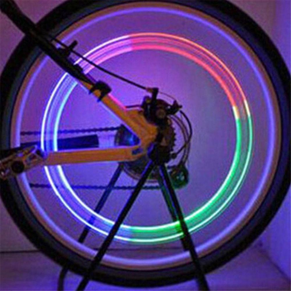 Night Light Valve Caps Bike Tyre Wheel Lamp Tire Lamp Bike Decoration LED Light Bicycle Accessories