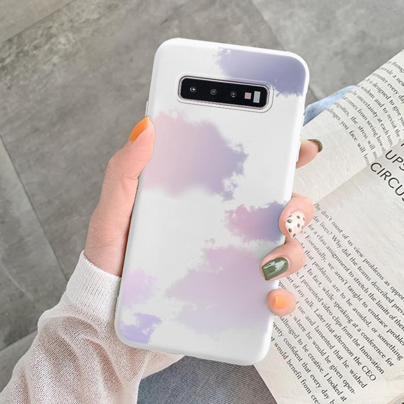 Coque Pour Samsung Galaxy S10 Plus S 10 S10E Housse Fleur Feuille Cœur Silicone Souple Fundas Pour Samsung S10 S10e Coque Mode Coquille