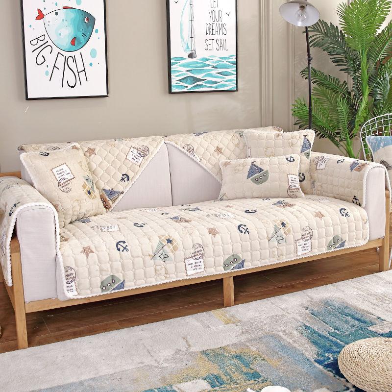 

Высокое качество современный зимний короткий плюшевый толстый стеганый диван-полотенце тонкий бархатный чехол для дивана напольный коврик для гостиной 70x70cm 1pc