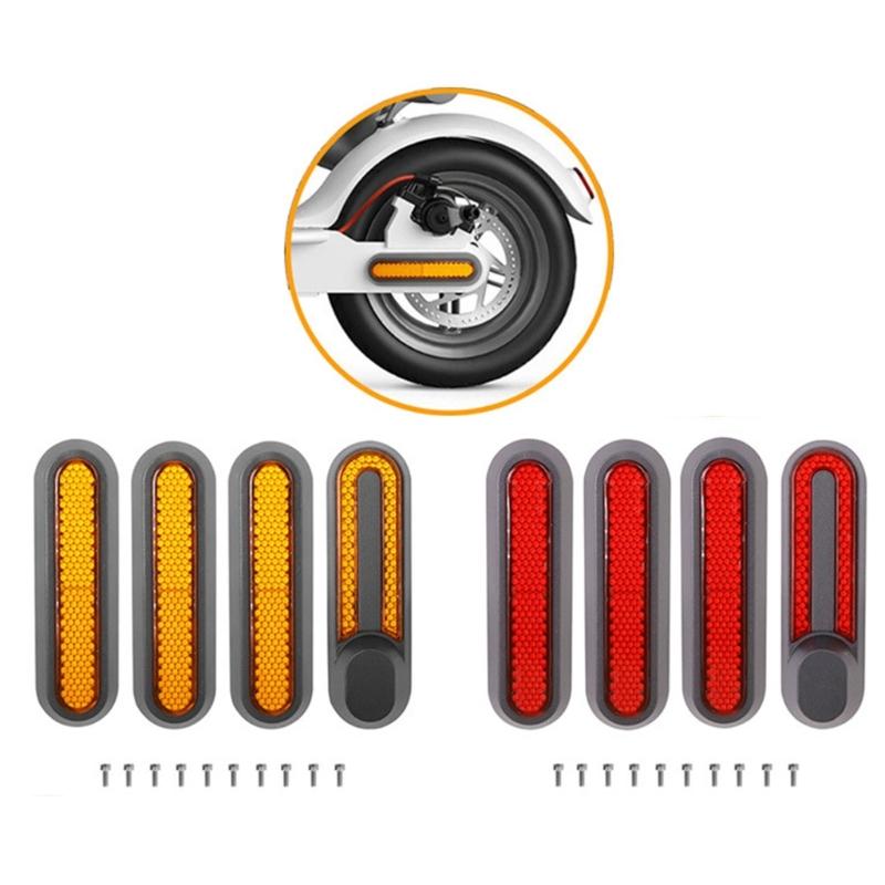 Electric Scooters Front Fork Decorative Cover Scooters Side Reflective Strap Sticker Safety Decoration Night Reflector
