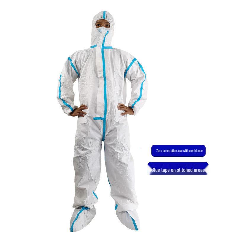 Disposable Waterproof Breathable Isolation Suit with Non-Woven Fabric for Farming and Animal Husbandry