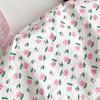Cute Rabbit Ears Headscarf Hat Cherry Flossom Pattern Soft Cotton Hair Accessory For Women Adults Adjustable Headwear