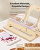 Soap Cutter, 0-2 Inch Adjustable Thickness, Wood Soap Slicer with Stainless Steel Adjustable Wire Tension, with Extra Wires, Multi Handmade Cutter for