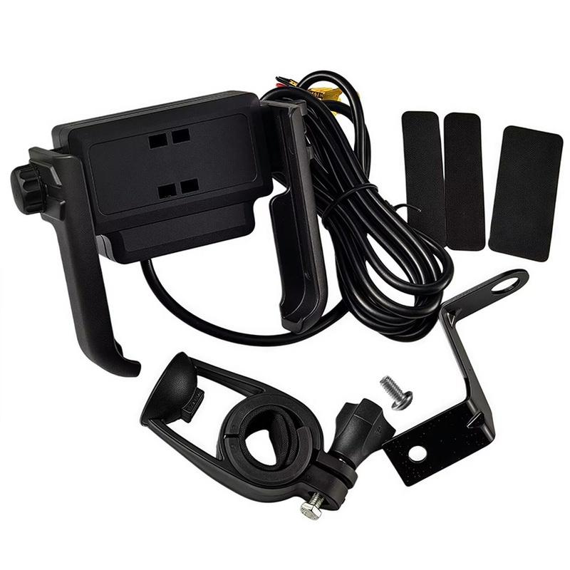 Motorcycle Phone Holder with Charging for Mirror Mount Strong For Construction Fits Most Motorcycles and Ebikes
