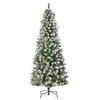 Artificial Christmas Tree, 630 Branches, 37 Pinecones, Snow-Covered Tips, Fire-Retardant, 180 cm