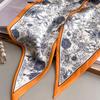 Long Silk Scarf Bag Tie Lady Neck Skinny Scarves Hairband Foulard Print Brand Lady Neckerchief Ribbon 2025 Summer