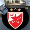 Tappeto Rotondo Crvena Zvezda Sotto Sedie da Ufficio Camera da Letto Soggiorno Decorazione per la Casa