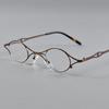 Ultra-light Metal Glasses Frame Women Men High-end Personalized Eye Designer Glasses Vintage Small Round Women's Optical Frame